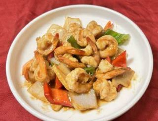 36. Gambas Con Salsa De Ostras