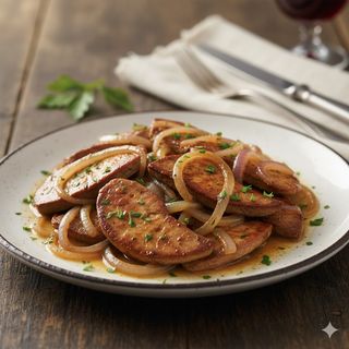 Свински дроб с лук