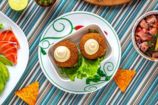 Bile din cașcaval cu șuncă și usturoi