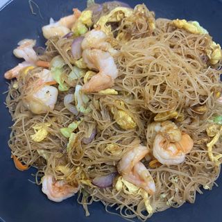 Fideos Fritos Con Gambas