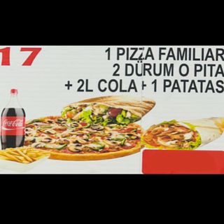 Menú Pizza Familiar Y 2 Durum