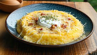 Mamaliguta cu branza si smantana