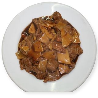 61.- Ternera Con Bambú Y Setas