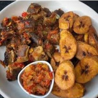 Plantain, Asun and Sausage