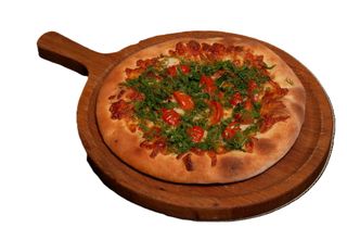 Хачапурі з м'ясом, сиром та помідорами (500 г)