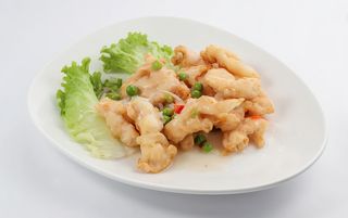 92. Pollo fritto con salsa di limone