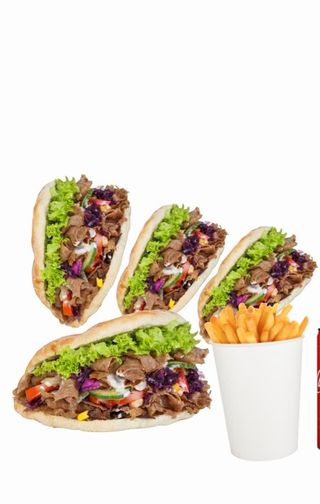 4 Kebaps y Patatas Grandes