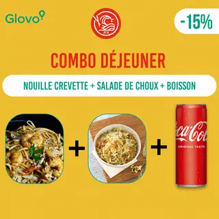COMBO dej: Nouille crevette + Salade de choux + boisson