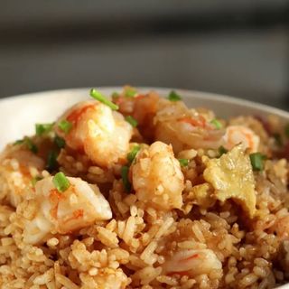 arroz frito Negro con gambas