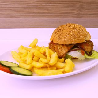 Chicken Burger + Chips(Accompaniment)