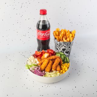 Crispy chicken salata menu