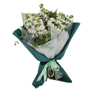 Buchet 9 mathiola albe