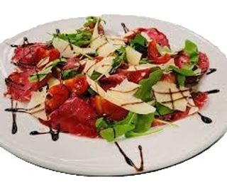 Rucola, pomodorini, grana, glassa di aceto balsamico