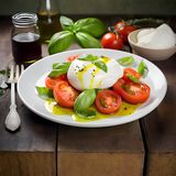 Салата домати със сирене Бурата (350г)