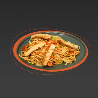 Удон с лосось