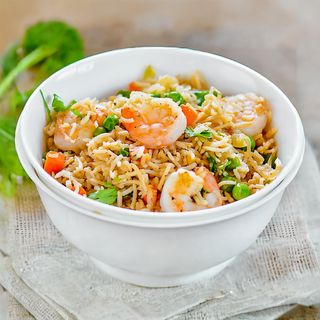 Рис с морепродуктами и овощами