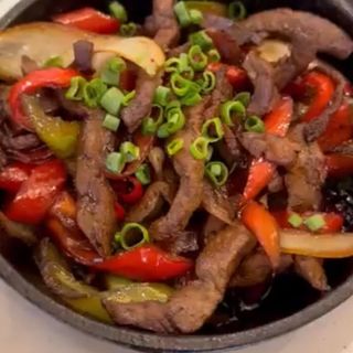 Жаужурек, печень барашка жареная с курдюком