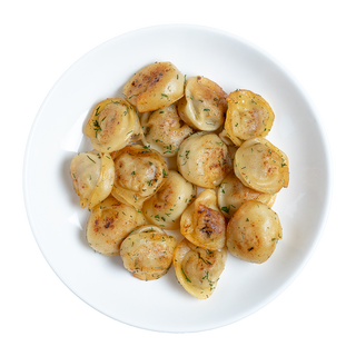 Пельмени жаренные с зеленью