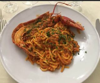 Pasta fresca con astice