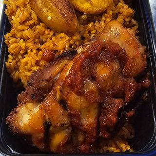 Jollof Rice, Fried Rice and Turkey