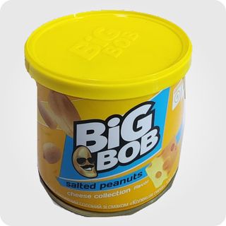 არაქისი მოხალული, მარილიანი, ბეკონის არომატით  BIG BOB 120 გრ