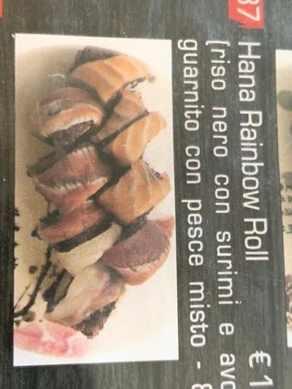 A37. Hana rainbow roll - 8 pezzi