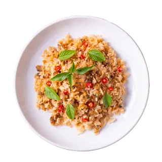 Arroz salteado con gambas