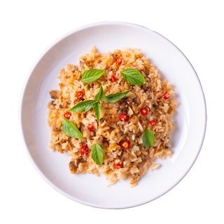 Arroz salteado con gambas