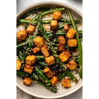 Fried bean curd in garlic sauce (alittle hot)