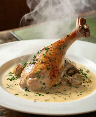 Udziec z królika w sosie