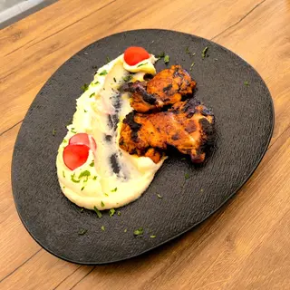 Pulpe de pui dezosate la grill cu cartofi piure