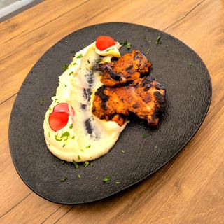 Pulpe de pui dezosate la grill cu cartofi piure