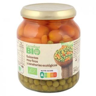 Guisantes con Zanahorias Carrefour Bio 340 Gr.