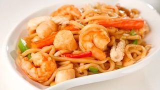 78. Spaghetti con gamberi