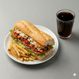 Bocata de zorza + patatas + bebida