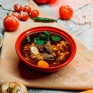 Рамен с креветками