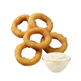 Лучени кръгчета + сос