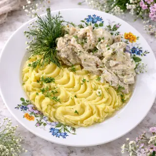 Куриц  в сливочном соусе