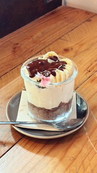 Pudding de chía, cacao y banana