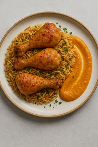 Riz vermicelles poulet