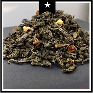 მწვანე ჩაი მარწყვით და ატმით