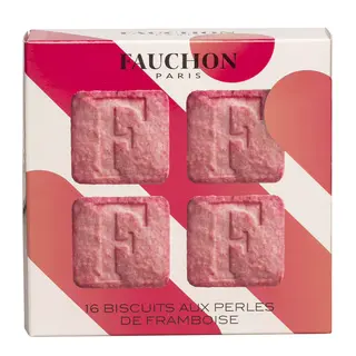 Fauchon - Biscoitos com Pedaços de Framboesa (16 biscoitos)