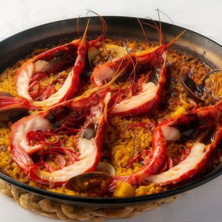 Arroz con carabineros del Sur.