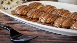 Mini clatite  ciocolată belgiana cu lapte  (callebaut)