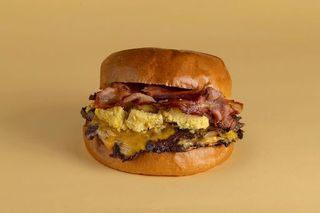 Bacon Cheese Scramble Burger