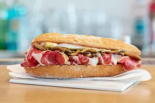 Capocollo pecorino e funghi