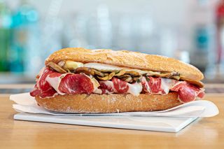 Capocollo pecorino e funghi