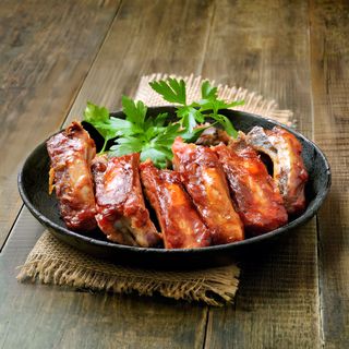 Pork Ribs + Rice Or Wedges + Salad