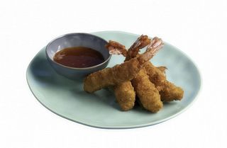 Tempura di gamberi in panko serviti con salsa sweet chilly - 4 pezzi