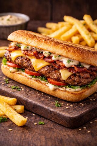 Сандвич с кюфте смес